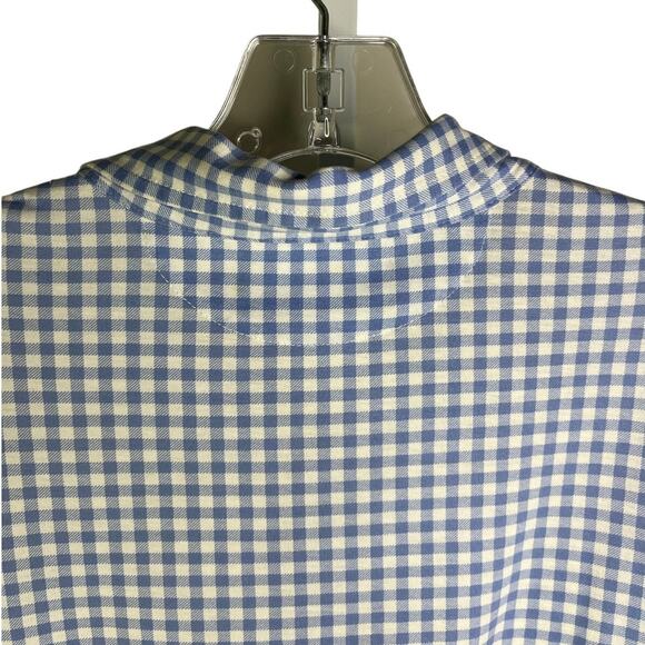 Ralph Lauren Polo Shirt Mens XL Blue Gingham Classic lightweight Stretch - Picture 4 of 12